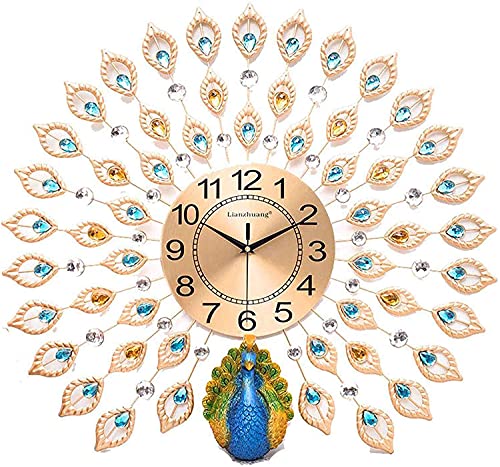 Horloge murale paon silencieuse pour décorer un grand mur - 2