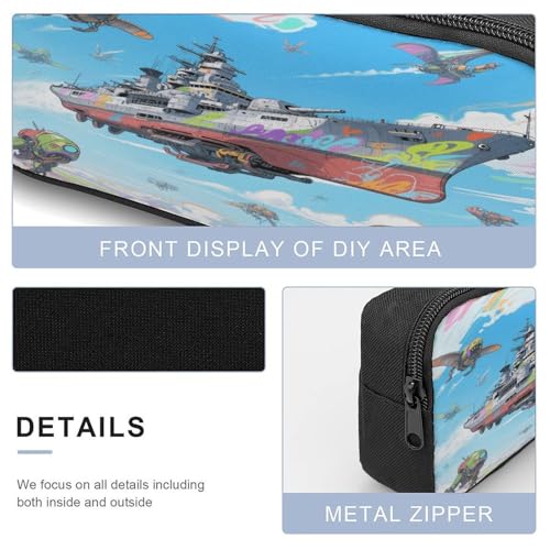 Air Battleship 3pcs Lightweight Travel Backpack Printed Backpack With Lunch Pack Storage Box Case 6