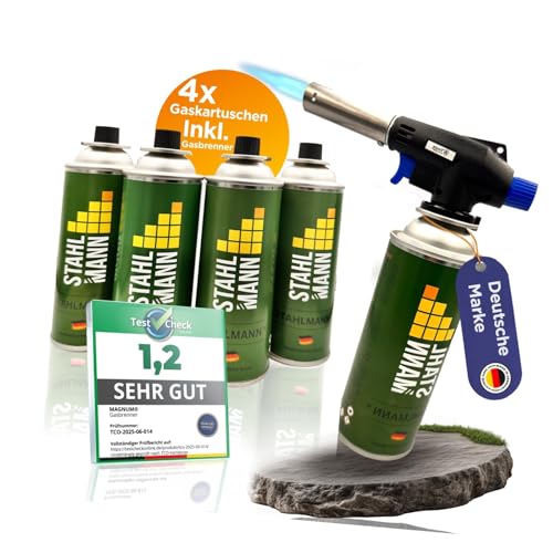 STAHLMANN ® Gasbrenner mit Kartusche 227g – Schweißbrenner max. 1300°C...