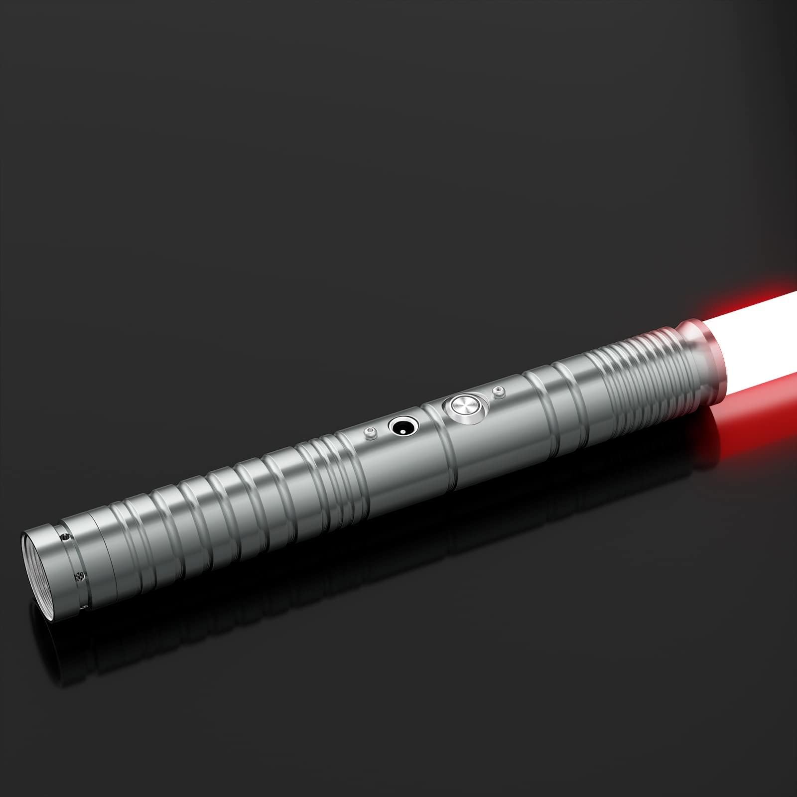 Lightsaber, RGB 11 Colors 4 Modle Voices Light Saber, Smooth Swing & Fight Sound Effects, Gift & Cosplay Toys for Kids for Ages 6 and Up(77cm-Sliver)