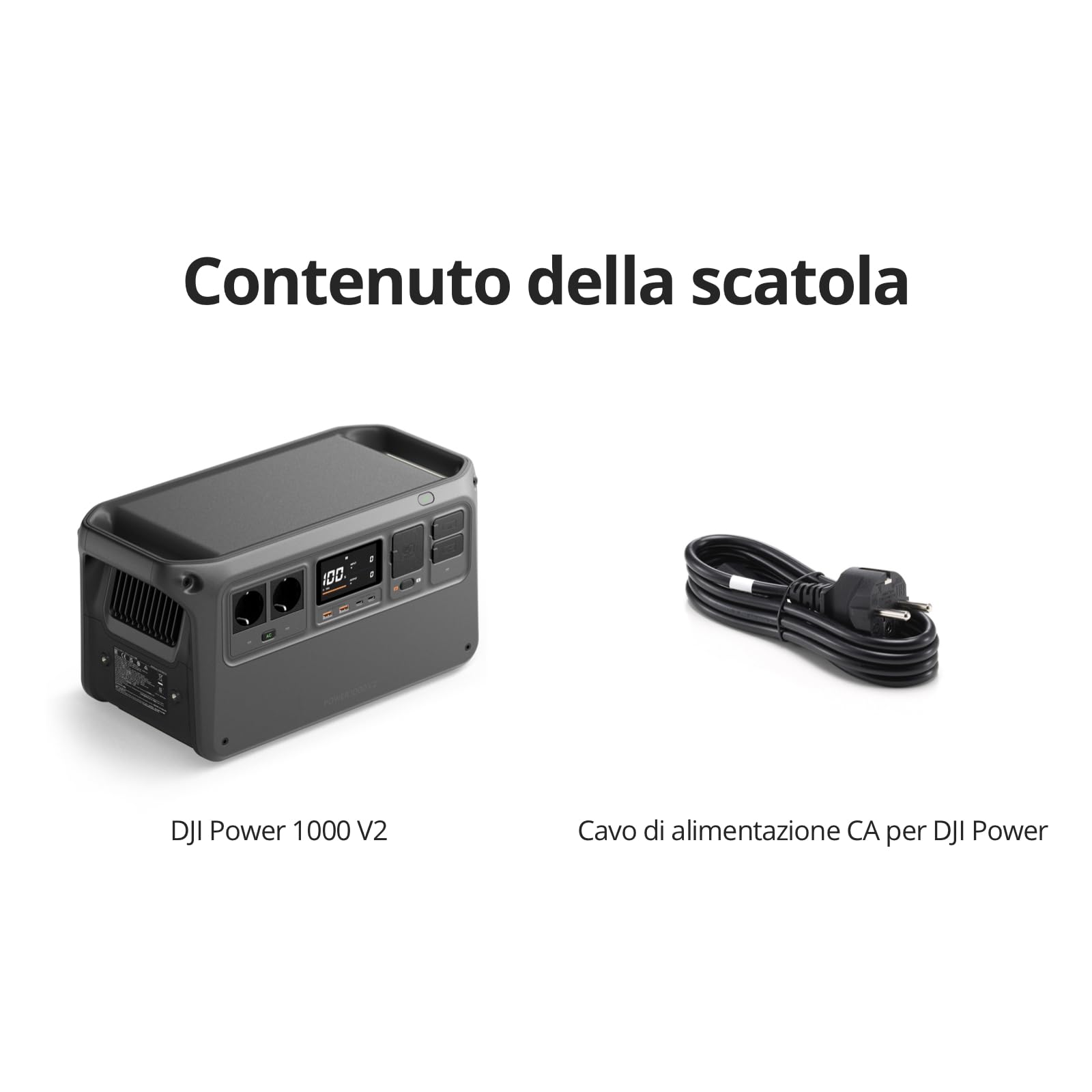 DJI Power 1000 V2 - Power station portatile 1024 Wh, ricarica rapida in 37 minuti da 0% a 80%, dimensioni compatte, batteria LiFePO4, 2600 W Power Station Solar, generatore elettrico per campeggio