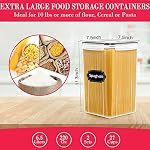 Contenants alimentaires extra grands avec couvercles - 6.5L | 220 OZ | 2PCS - CEKEE grands canisters alimentaires en plastique hermétiques pour farine, sucre, riz, céréales et pâtes, stockage alimentaire en vrac pour organisation de cuisine.