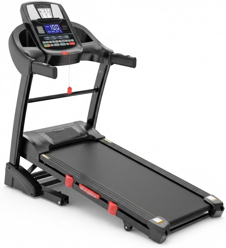 Caminadora Eléctrica Compacta Plegable con Display LED y Control Remoto Negra