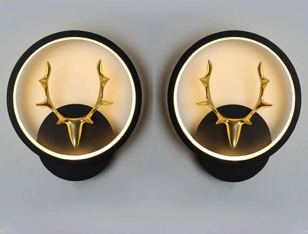 HashWOW Deer Face LED Wall Light (Pack of 2)