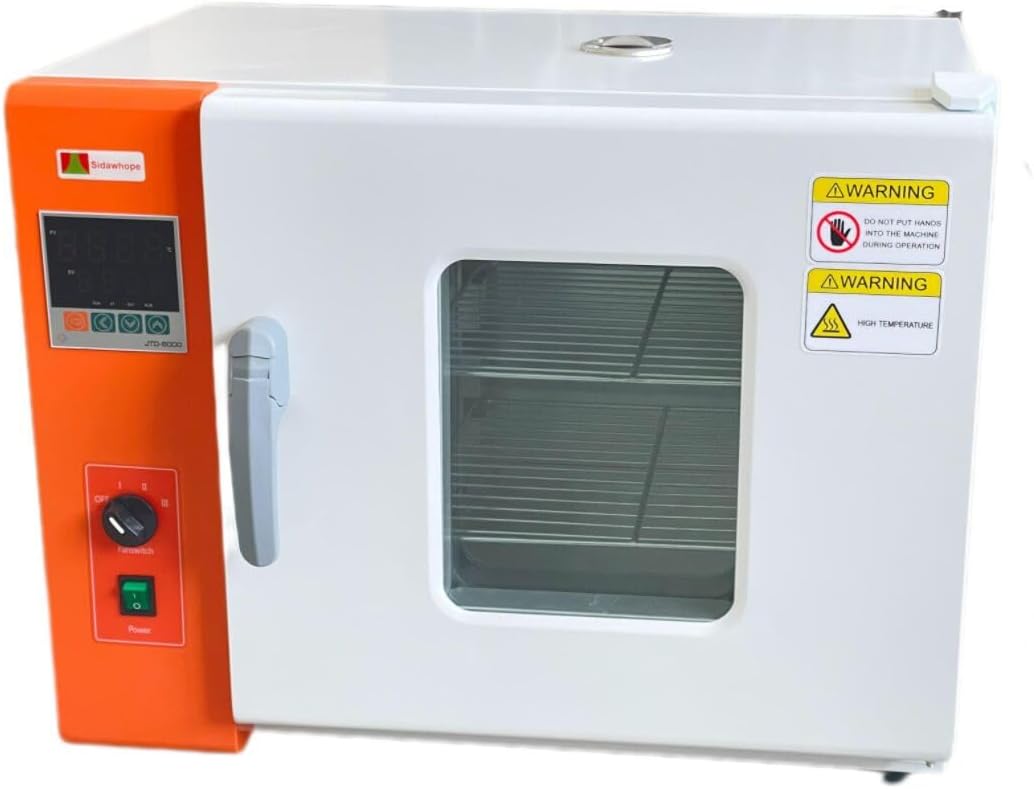 110V 60Hz Forced Air Convection Digital Drying Oven Temperature Control Adjustable Fan Oven Chamber 14 x 14 x 14 Inch RT-300℃ Heating Oven