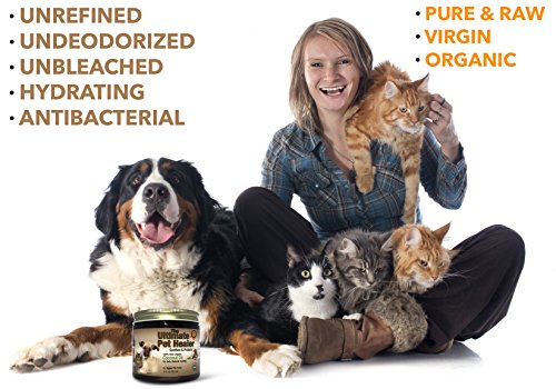ALPHA PET ZONE Organic Coconut Oil for Dogs & Cats Skin and Coat, 32 oz, Natural Treatment for Itchy Skin, Dry Elbows, Paws & Nose - Thumbnail 3