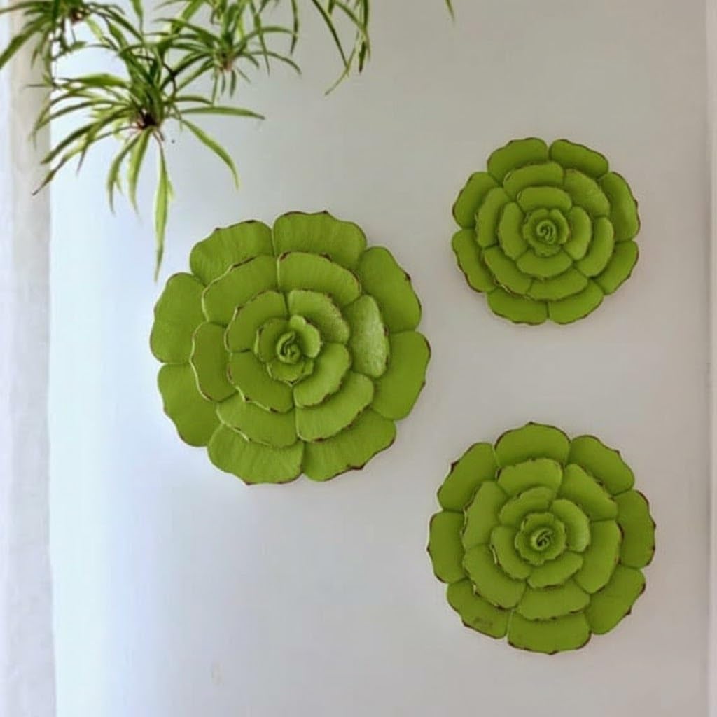 VAS Collection Home Decorative Wooden Wall Panel Decor for Living Room (Green Antique)-image-4