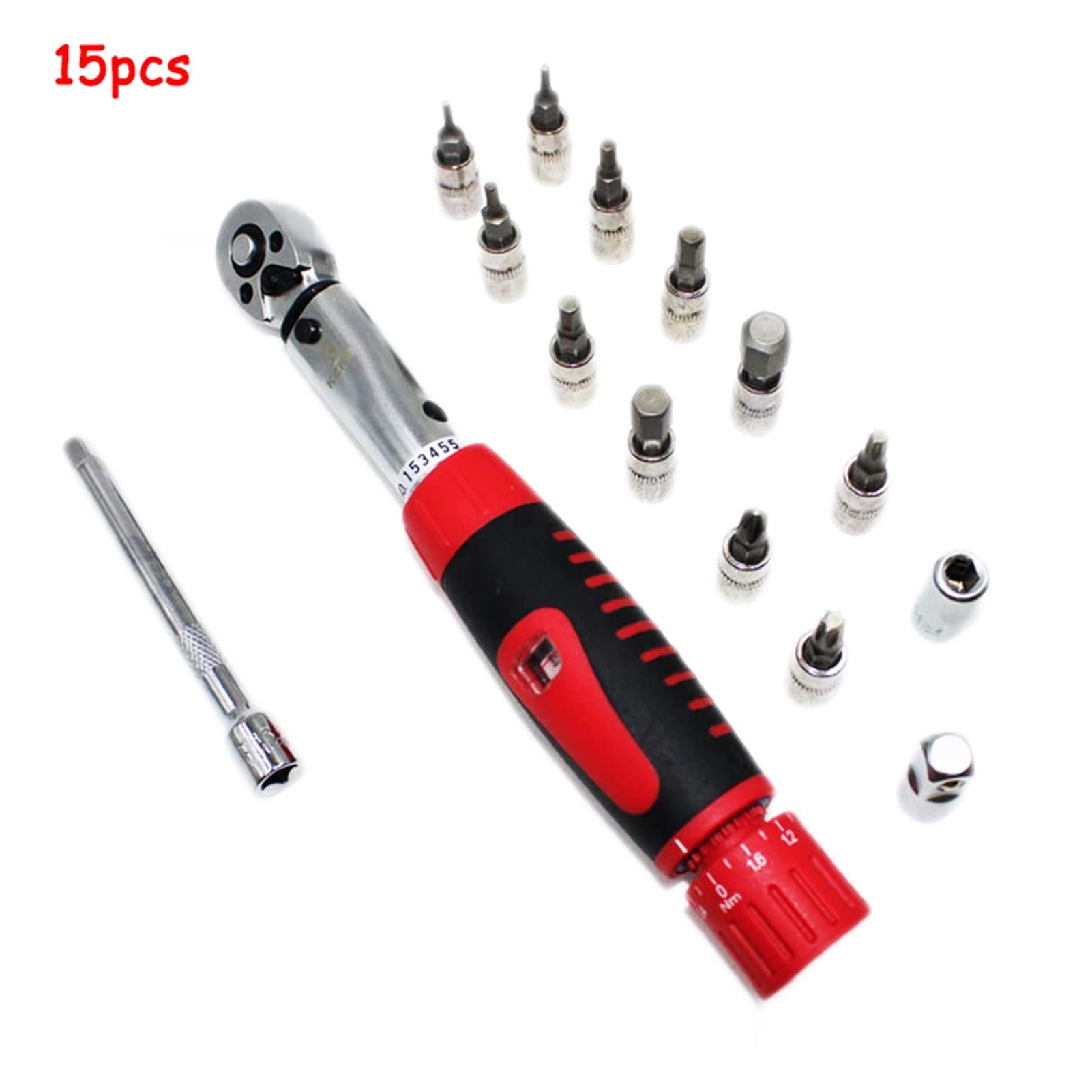 Klucz dynamometryczny, 1/4" Dr 2-24. NM Rower Ręczne Klucze Dykowanie Ustaw Klucz do naprawy Rowerów Zestaw Ratchet Mechaniczny Spanner Torur(11pcs)