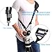 Waka Camera Neck Strap with Quick Release, Safety Tether and Underarm Strap, Adjustable Shoulder Sling Strap for Nikon Canon Sony Fuji DSLR, Black
