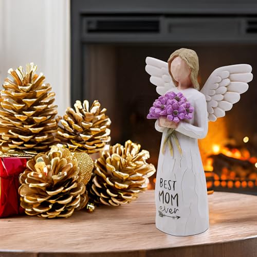 AUKEST Mothers Day Birthday Gifts for Mom - Mom Gifts from Daughter, Son - Mother of The Bride Gifts Hand-Painted Figure - Image 5