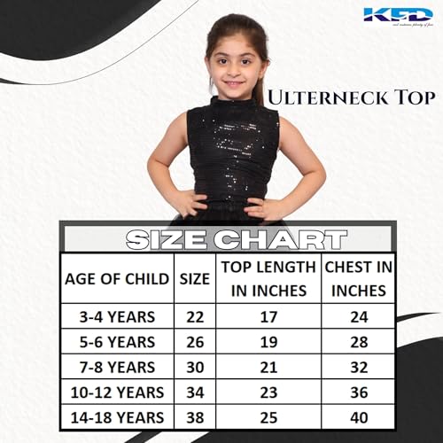 Image of Kaku Fancy Dresses Western Dance Top for Kids Halter Neck Top For Annual Function (ONLY TOP) - Skirt not included