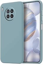 HONLEN Coque pour Huawei Nova 8i / Honor 50 Lite Protection Étui, (6.67" inches) Liquide TPU Silicone Case Anti Rayures Ultra Mince Souple Cover en Silicone Bleu fumé
