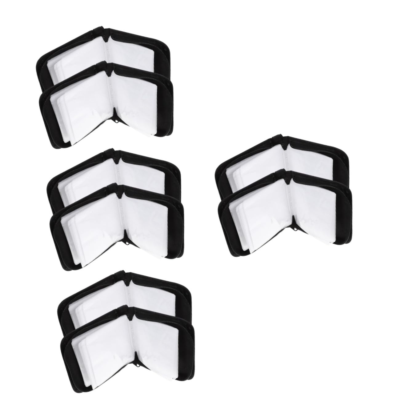 Cabilock 4 Set Custodia Protettiva Per Dvd Da Organizer Da Viaggio Oxford Design Compatto Con Chiusura Cerniera Capacità Dischi 2 Pezzi * 4