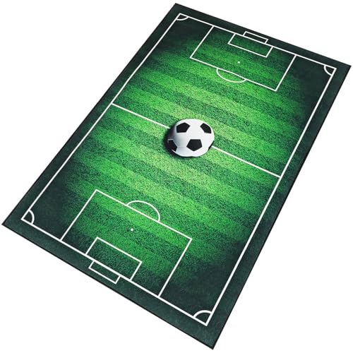 HANABASS Alfombra Temática De Campo De Fútbol Para Niños Y Niñas-Alfombra Infantil Habitacion, Alfombra Campo De Futbol...