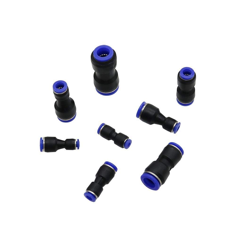 Connettore for Tubo Flessibile 4/6/8/10/12mm Interfaccia Aria Acqua Tubo Flessibile One Touch Dritto Riduzione Connettore rapido Irrigazione da Giardino Raccordo Pneumatico 40 Pezzi