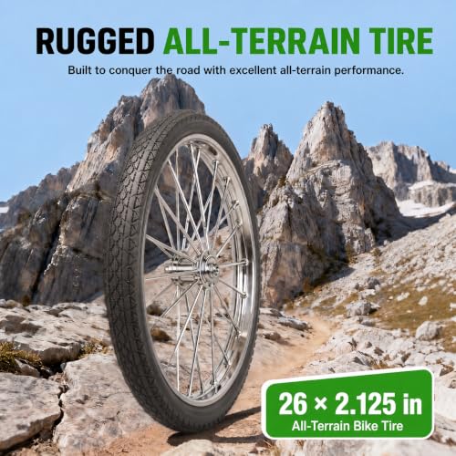 image for Pagpl 26 Inch Bike Tires Replacement 2-Pack 26x2.125 Bike Tire with An