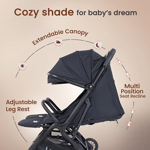 Image of LuvLap Grand Twin Baby Stroller, Pram for 0 to 3 Years twins with 5 Point Safety Harness, Large Storage Basket, Heavy duty Wheels, Easy Fold, Extendable Canopy, Multilevel Recline & Adjustable footrest