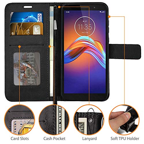 TECHGEAR Custodia in Pelle Moto E6 Play, Cover