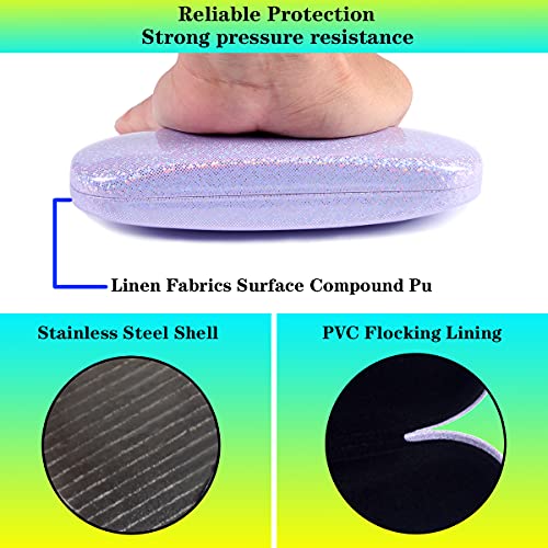 Image of ADBGV 3Pcs Unisex Hard Shell Eyeglasses Cases, Protective Case For Glasses,Sunglasses Case with Cleaning Cloth