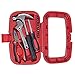 15-Piece Tool Set - Household Tool Kit with Hammer, Multi-Bit Screwdriver Set, Pliers, Wrench- Tools and Equipment for DIY Projects by Stalwart (Red)