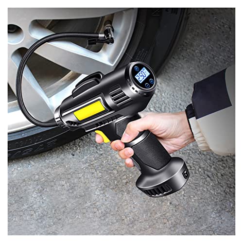 Gonfiatore per pneumatici per auto senza fili, portatile, gonfiatore digitale per pneumatici per auto, adatto anche per pneumatici di moto e biciclette (digitale cablato)