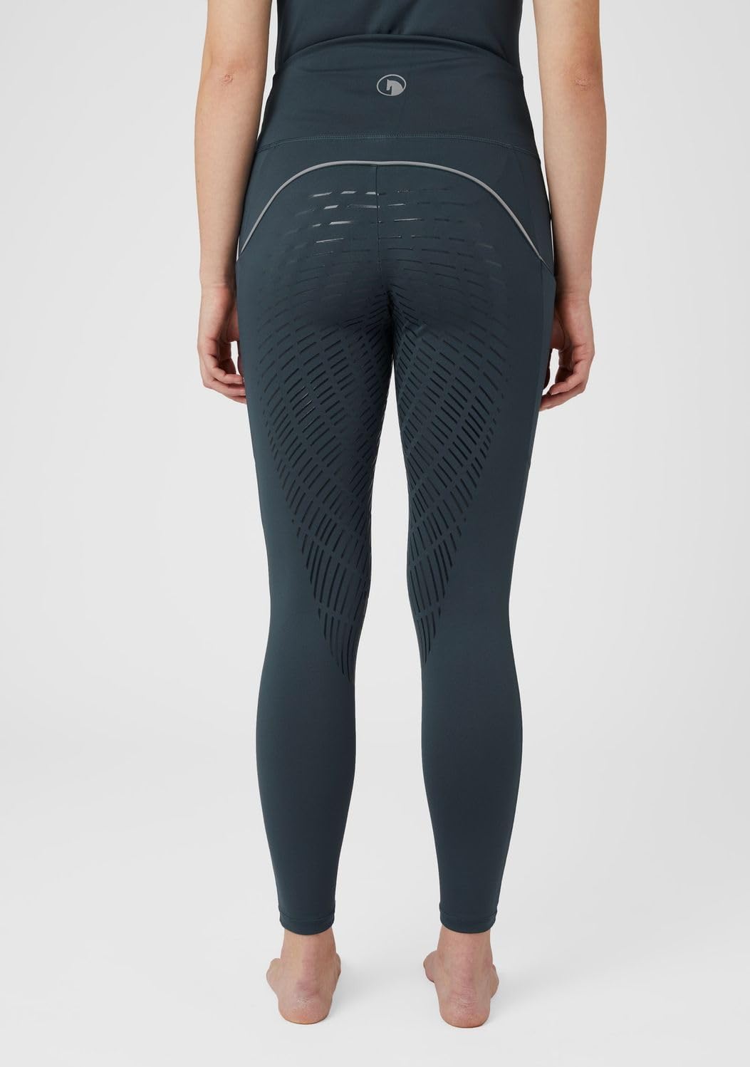 NETPROSHOP Damen Reitleggings mit Handytasche Hoher Bund Silikon-Vollbesatz Atmungsaktiv Gr.34-44