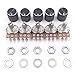 Seloky 20 PCS (Five Resistance Values) 5K-100K Ohm Knurled Shaft Linear Rotary Taper Potentiometer with Black Knob(WH148) Kit