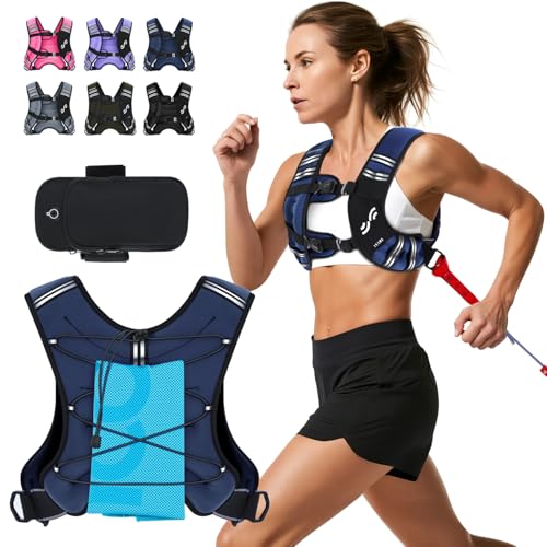Sportneer Gewichtsweste mit reflektierenden Streifen für Gewichtheben, Laufen und Fitness 3,6 kg/ 5,4kg/ 6,8 kg/ 9kg/ 11kg, Brustgröße Verstellbar, Praktische Tasche, Gefüllte Gewichtsweste Sportneer Gewichtsweste mit reflektierenden Streifen für Gewichtheben, Laufen und Fitness 3,6 kg/ 5,4kg/ 6,8 kg/ 9kg/ 11kg, Brustgröße Verstellbar, Praktische Tasche, Gefüllte Gewichtsweste