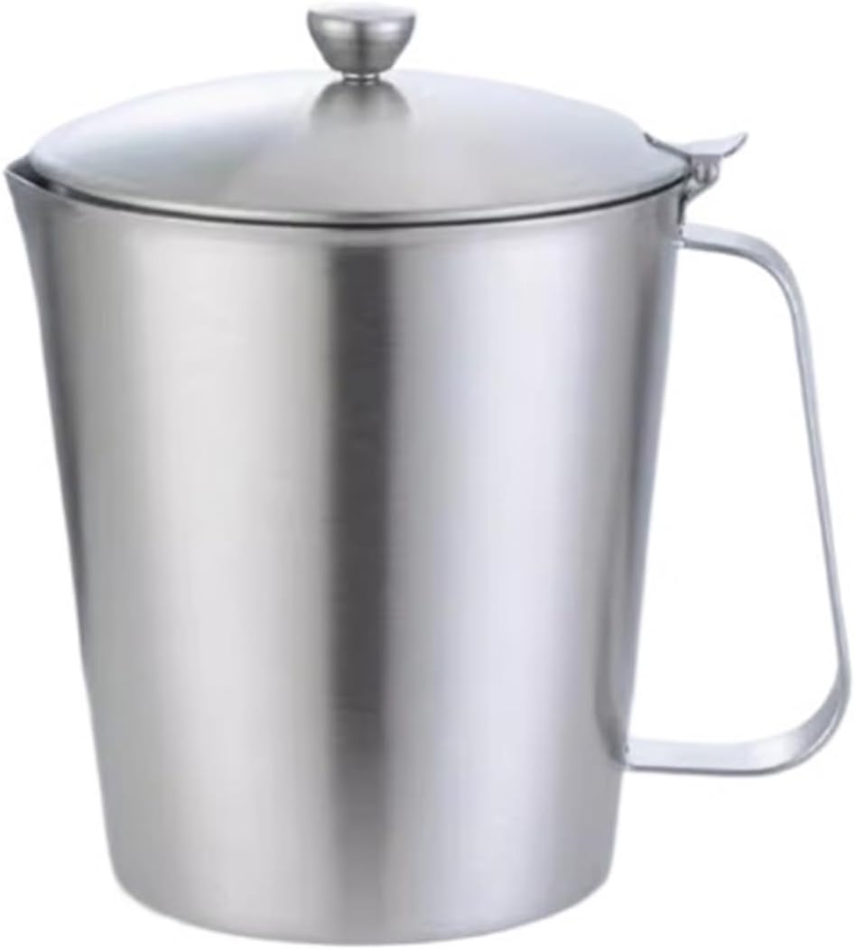 304 stainless steel wide mouth measuring cup with lid, graduated large milk, tea special(8-18W)