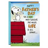 Hallmark Funny Peanuts Fathers Day Card for Dad (What Life is All About)