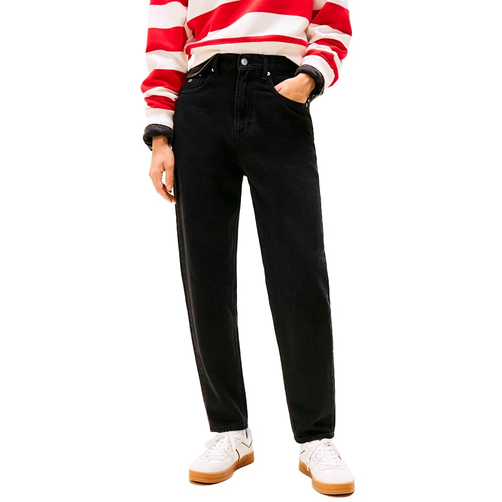 Tommy Jeans Women MOM Jean UHR TPR AI4185 DW0DW21389, Denim (Denim Black), 31W / 30L