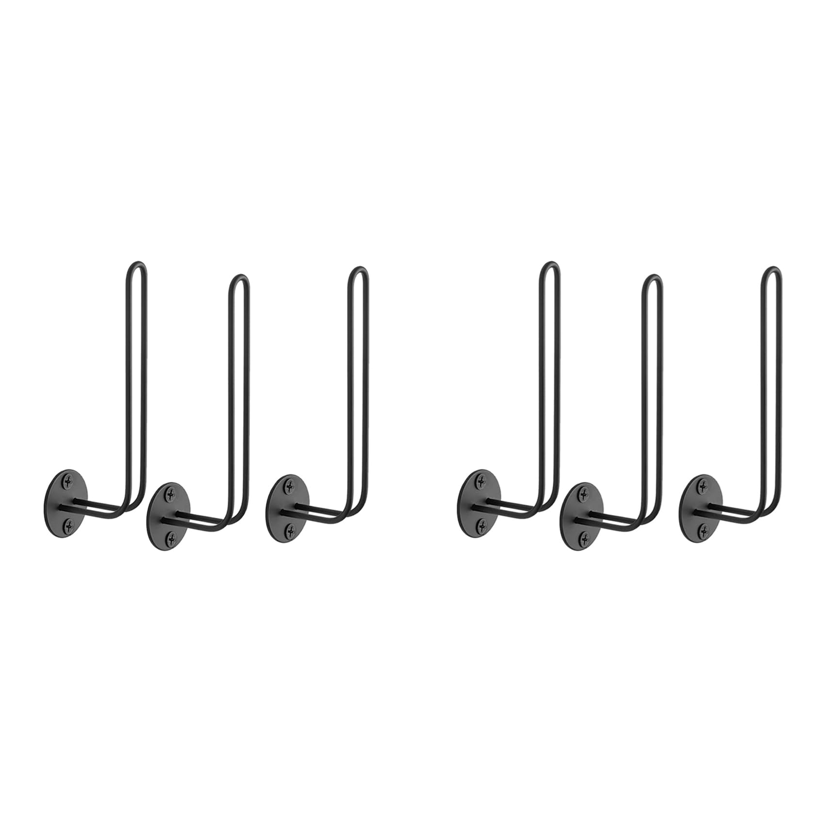 Hndhbfgrt Black Hat Organizer For Baseball Caps, Set Of 6 Wall Hat Rack Space Saving Holds 20 Caps Shaped Hat Hooks Wall Mount Hat