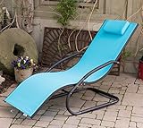 Vivere WAVELNG1-OB Sessel, Ozeanblau auf Mattgrau - 2