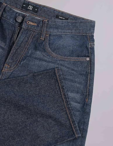 Image of Arvind Blue Baggy Fit Mid Rise Jeans