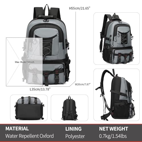 40L Hiking Backpack Waterproof with Chest/Waist Straps Can Hold Trekking Poles and Tent for Camping Outdoor Hiking Daypack Lightweight Backpack4
