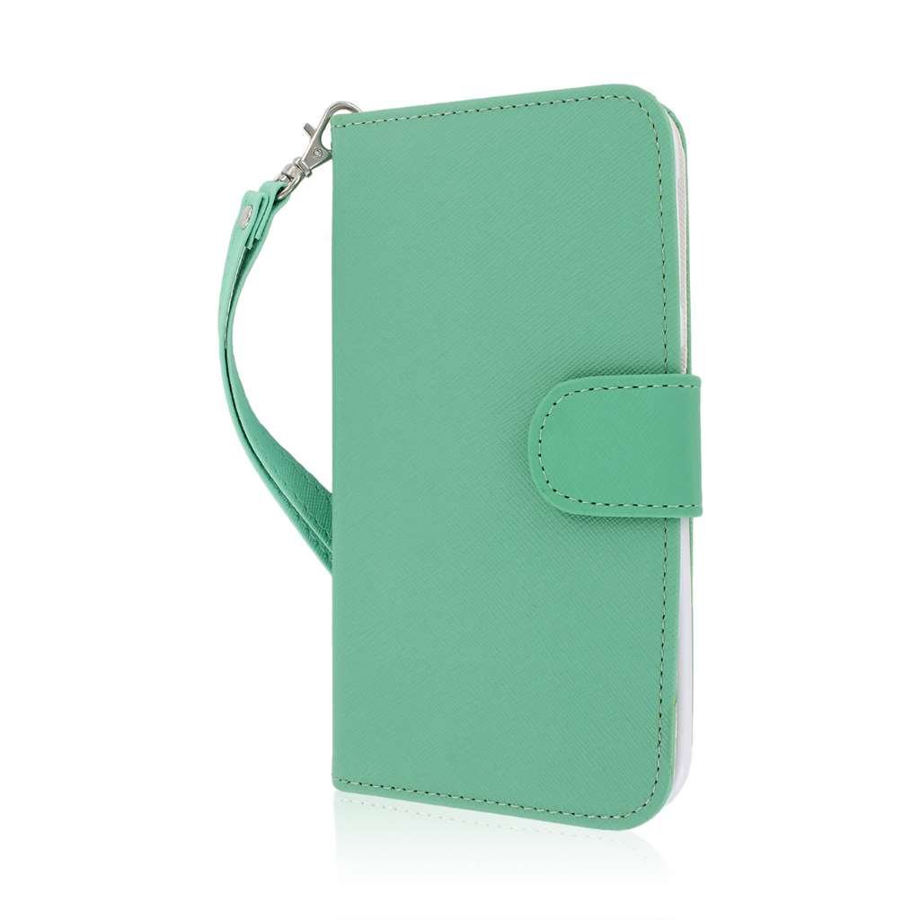 MPERO FLEX FLIP Wallet Case for BLU Studio 5.5 - Mint / White