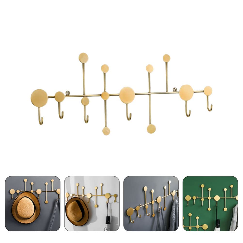 VASDEV Colgador de pared múltiple Perchero Perchero Ganchos de fila de hierro sin perforaciones Sombreros Toallas Batas Carteras Percha de ropa para colgar Chaqueta Abrigo Baño Sala de es