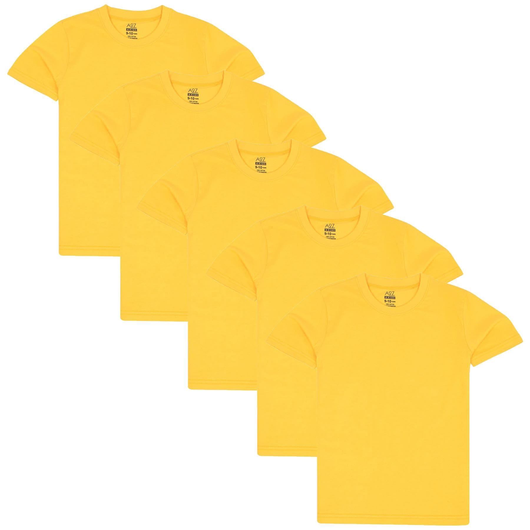 A2z 4 Kids Boys Yellow Kids Union Jack T Shirt Girls - T Shirt Pl 5 Pack 3-4