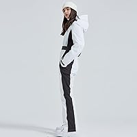 Vista 3 de HOTIAN Trajes de esquí de una pieza para mujer, overol ajustado, impermeable, para invierno, al aire libre, snowboard, nieve