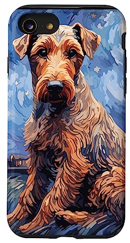 iPhone SE (2020) / 7 / 8 Airedale Terrier Starry Night For Dog Mom Dog Dad Case