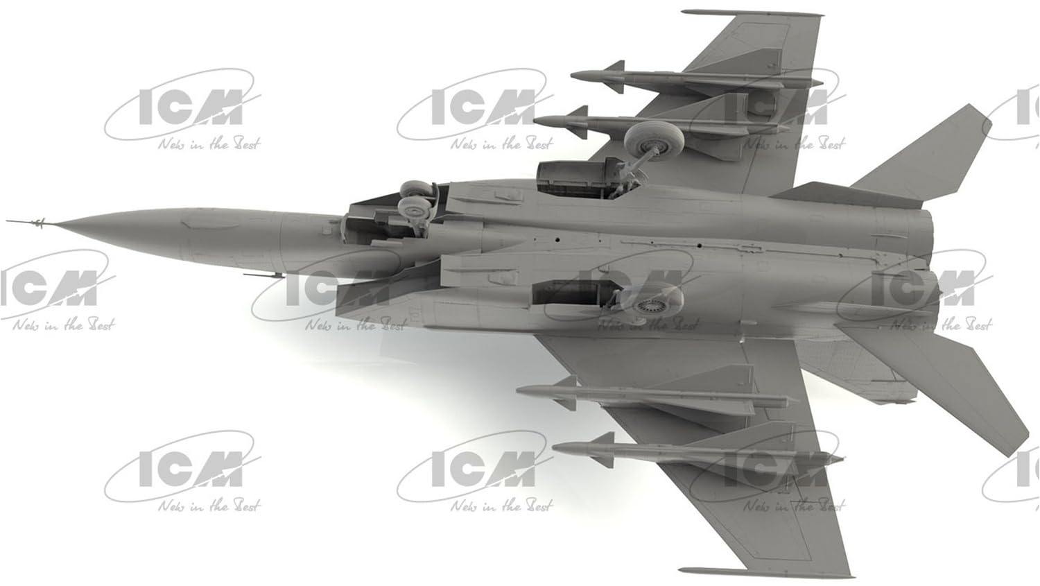 ICM 1:72 - MiG-25 PD, Soviet Training Aircraft, Black, Small - Image 4