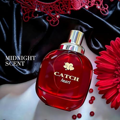Image of AFLUXE Catch Heart Women's Perfume 3.4 Fl. Oz Eau De Parfum, Sweet Raspberry, Lychee & Pear Scents, Long Lasting Floral Fruity Fragrance