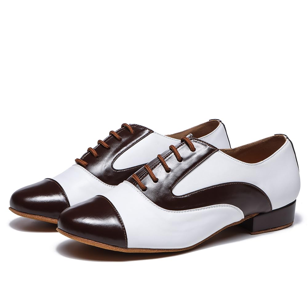 SWDZM Scarpe per Ballo Liscio da Uomo Scarpe da Ballo Latino Americano Professionali Salsa Tango Valzer di Danza Scarpe