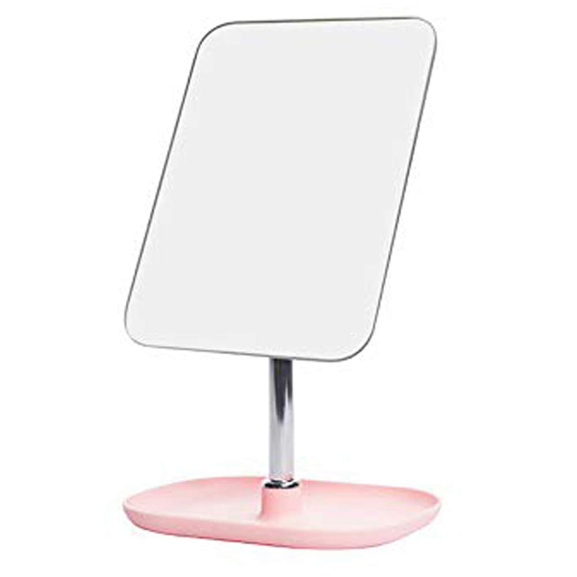 SIBY Tabletop Shaving Mirror With Small Disk Stand For Women | Portable Vanity Mirror For Makeup | Cosmetic Desktop Standing Mirror For Travel, Room Décor, Beauty Gifts(1Pc, Multi)