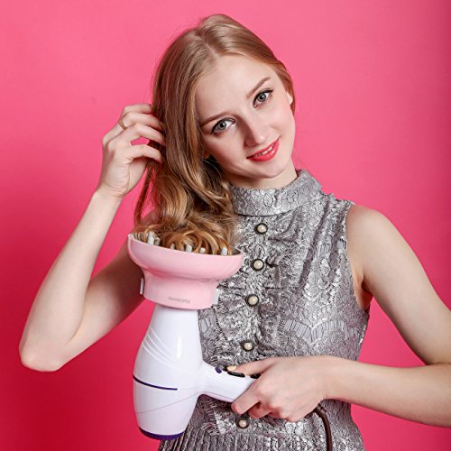 Hairizone Universal Diffuser for Hair Dryers with Nozzle D=1.7"-2.6" for Curly or Wavy Hair Styling, Dry and Gain Maximum Volume Without Frizz, Pink - Image 6