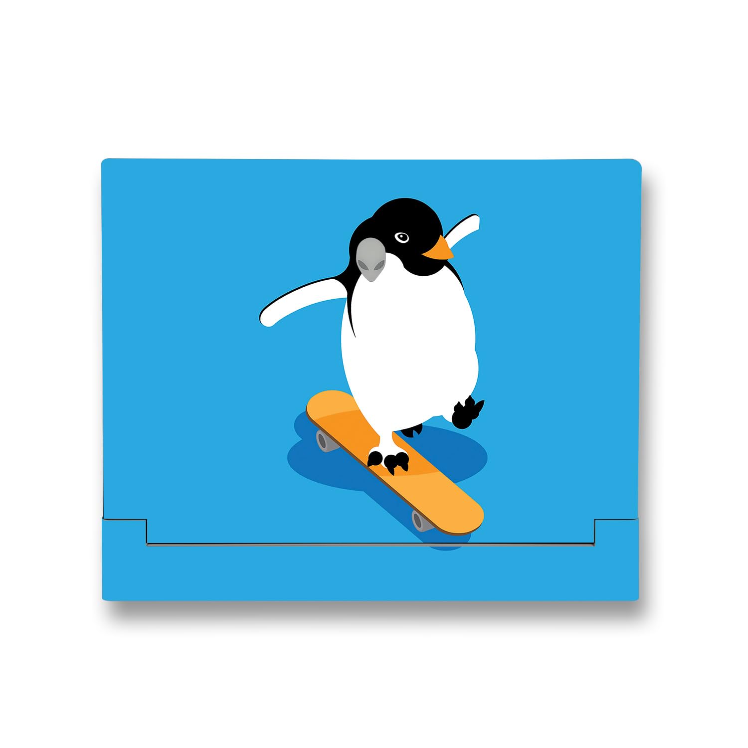 MightySkins Skin Compatible with Alienware X14 R2 (2023) Full Wrap Kit - Skater Penguin | Protective, Durable, and Unique Vinyl Decal wrap Cover | Easy to Apply &amp; Change Styles | Made in The USA
