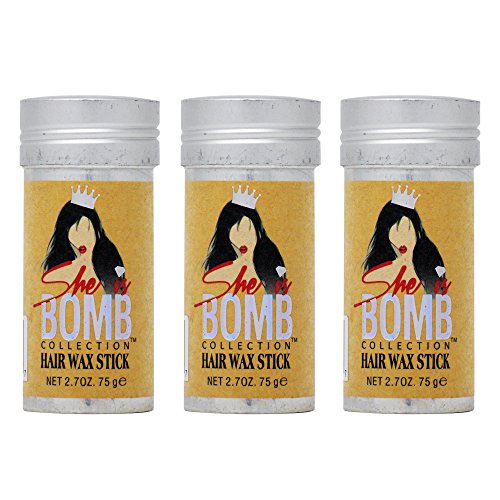 She Is Bomb Collection Hair Wax Stick 2.7 Oz. (Pack of 3)