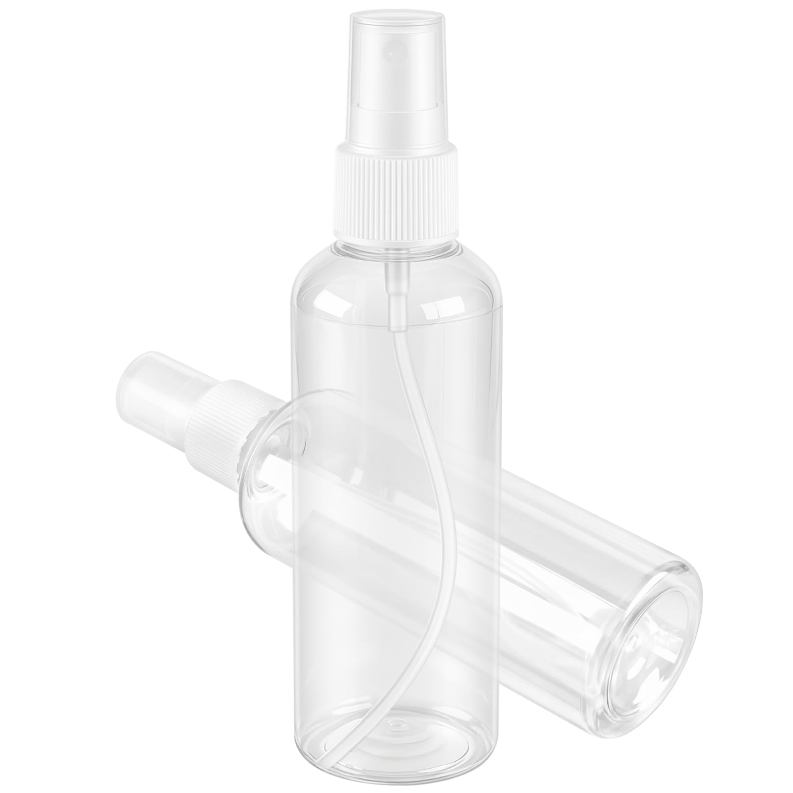 40 Botes Spray Pulverizador 100ml Transparente PET con 5 Embudos, Atomizador Rellenable para Perfume, Aceites Esenciales, Cosméticos y Viaje