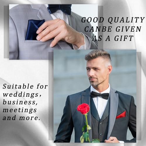 Newcotte 40 Pcs Pocket Squares For Men Assorted Solid Color Handkerchief Suit Pocket Handkerchief Soft Pocket Square Hanky For Party Wedding Accessories thumb #1