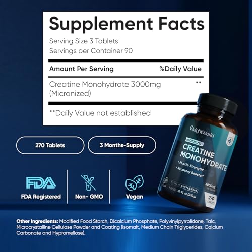 WeightWorld Creatine Monohydrate Tablets